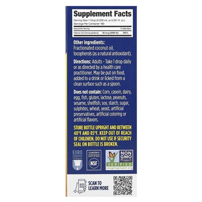 DDROPS, Liquid Vitamin D3, 2000 IU, 0.17 fl oz (5 ml)