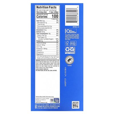 Klif Bar, Minis, snack-sized energy bar, chocolate chip, 20 bars, 0.99 oz (28 g) each