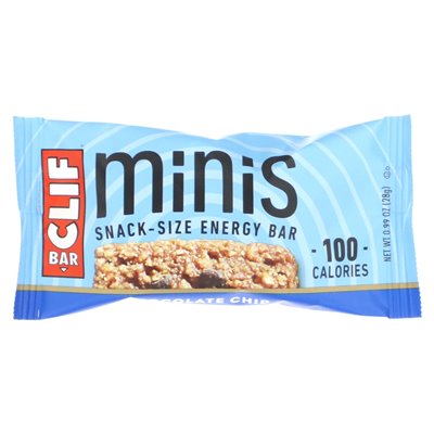 Klif Bar, Minis, snack-sized energy bar, chocolate chip, 20 bars, 0.99 oz (28 g) each