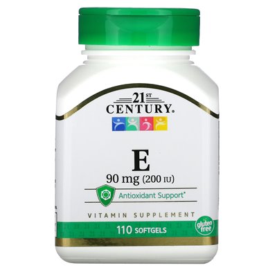 21st Century, E, 90 mg (200 IU), 110 softgels