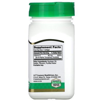 21st Century, E, 90 mg (200 IU), 110 softgels