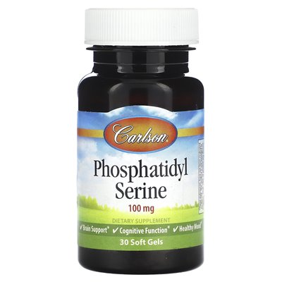 Carlson, fosfatydyl seryna, 100 mg, 30 miękkich żeli Carlson, fosfatydyl seryna, 100 mg, 30 miękkich żeli