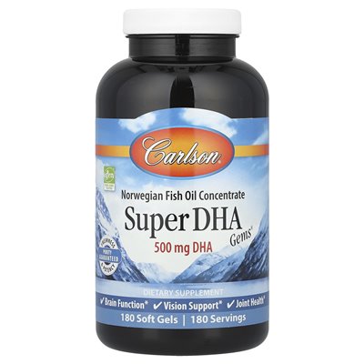 Carlson, Super Dha Gems®, 180 miękkich żeli