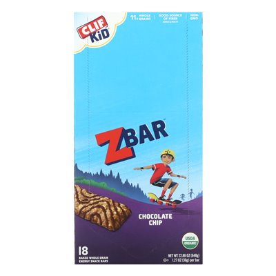 Clif Bar, Clif Kid, Organic Z Bar, Chocolate Chip, 18 Riegel, je 1,27 oz (36 g)