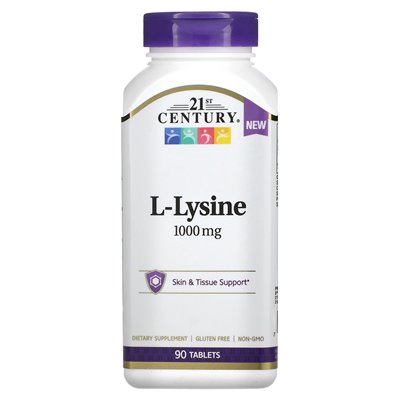 21st Century, L-Lysine, 1000 mg, 90 tablets