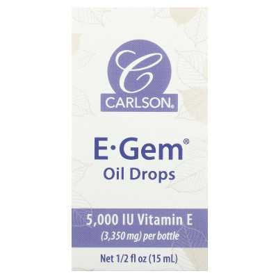 Carlson, E-Gem Oil Drops, 1/2 fl oz (15 ml) Carlson, E-Gem Oil Drops, 1/2 fl oz (15 ml)