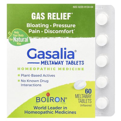 Boiron, Gasalia, tabletki Meltaway, niezmienione, 60 tabletek Meltaway Boiron, Gasalia, tabletki Meltaway, niezmienione, 60 tabletek Meltaway