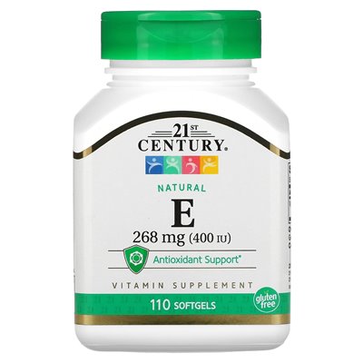 21st Century, natürliches Vitamin E, 268 mg (400 IE), 110 Kapseln