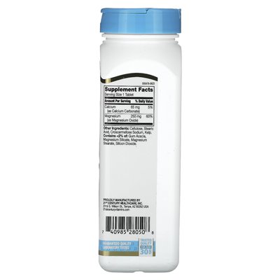 21st Century, Magnesium, 250 mg, 250 tablets