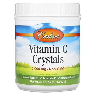 Carlson, Kryształy witaminy C, 2000 mg, 2,2 funta (1000 g)