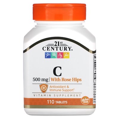 21st Century, Vitamin C mit Rosen, 500 mg, 110 Tabletten