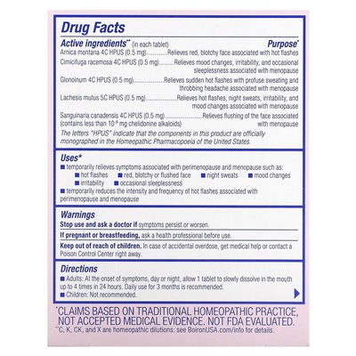 Boiron, Cycladic Menopause, Unconquered, 60 Tablets Meltaway