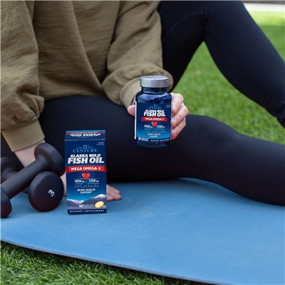 21st Century, Alaska Wild Fish Oil, Mega Omega 3, 90 Soft Gut Coated