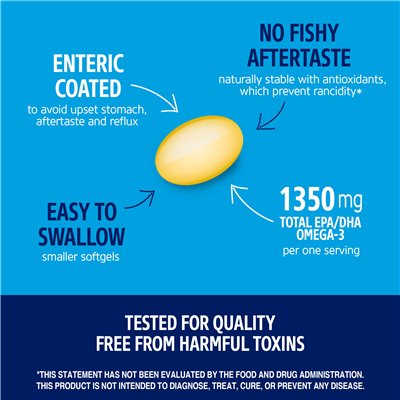 21st Century, Alaska Wildfischöl, Mega Omega 3, 90 Weichdarm-beschichtete