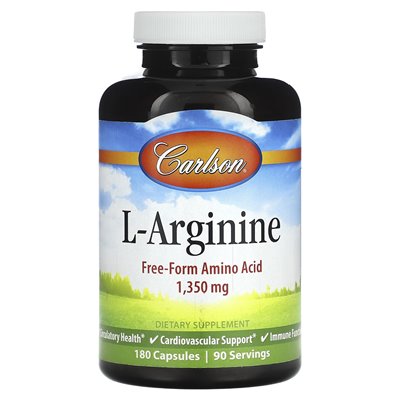 Carlson, L-Arginine, 1350 mg, 180 capsules (675 mg per capsule)