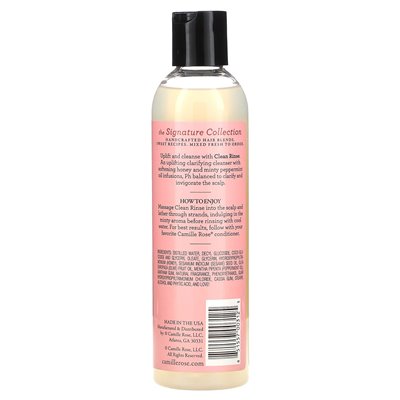 Camille Rose, Clean Płukanie, szampon nawilżający i wyjaśniający, miód i pieprz, 8 uncji (240 ml)