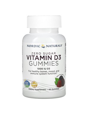 Nordic Naturals, Zuckerfreie Vitamin D3-Fruchtgummis, Wilde Himbeere, 25 mcg (1000 IE), 60 Fruchtgummis Nordic Naturals, Zuckerfreie Vitamin D3-Fruchtgummis, Wilde Himbeere, 25 mcg (1000 IE), 60 Fruchtgummis