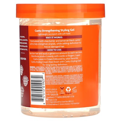 Cantu, Shea Butter, Elastyczne Utrzymanie Gel Styling Styling, 18,5 uncji (524 g)