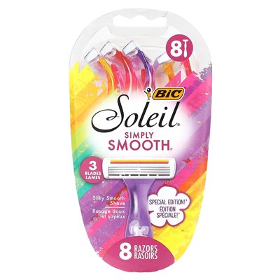 BIC, Soleil po prostu gładkie, jednorazowe maszynki do golenia, 8 golenia BIC, Soleil po prostu gładkie, jednorazowe maszynki do golenia, 8 golenia