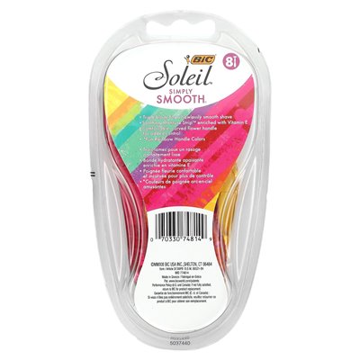 BIC, Soleil po prostu gładkie, jednorazowe maszynki do golenia, 8 golenia BIC, Soleil po prostu gładkie, jednorazowe maszynki do golenia, 8 golenia