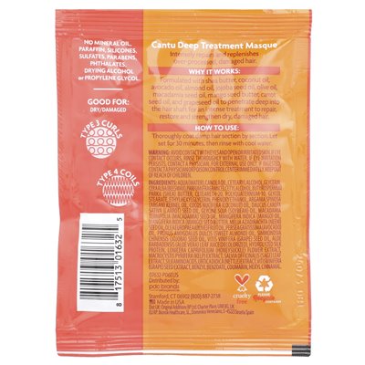 Cantu, Shea Butter, Deep Treade Hair Masque, 1,75 uncji (50 g)