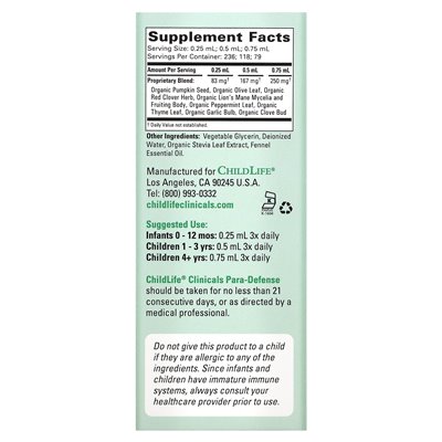 Kliniki dla dzieci, Parafense, zdrowy mikrobiom jelitowy, 2 Fl Oz (59 ml) Kliniki dla dzieci, Parafense, zdrowy mikrobiom jelitowy, 2 Fl Oz (59 ml)