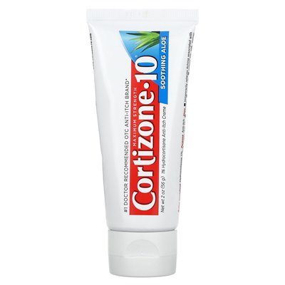 Cortizone 10, Maximum Strength, Soothing Aloe Creme, 2 oz (56 g)
