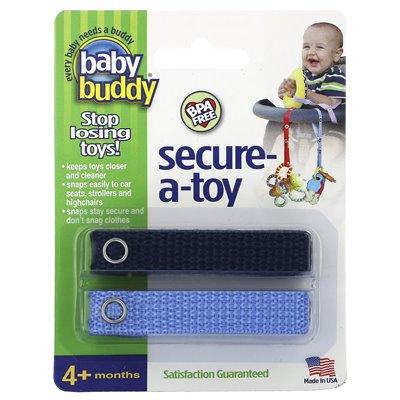 Baby Buddy, Secure-A-Toy, 4+ Months, Deep Blue & Sky Blue, 2 Straps Baby Buddy, Secure-A-Toy, 4+ Months, Deep Blue & Sky Blue, 2 Straps