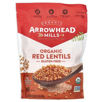 Arrowhead Mills, Bio-Rote Linsen, 16 Unzen (453 g)