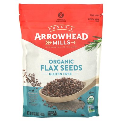 Młyny strzałkowe, organiczne nasiona lnu, bezglutenowe, 1 funt (453 g)