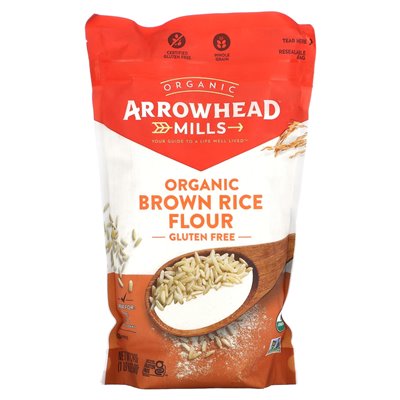 Arrowhead Mills, Organic Brown Rice Flour, Gluten Free, 24 oz (680 g) Arrowhead Mills, Organic Brown Rice Flour, Gluten Free, 24 oz (680 g)