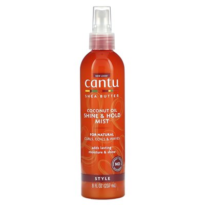 Cantu, Shea Butter, Coconut Oil Shine &amp Hold Mist, 8 Fl Oz (237 ml)