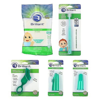 Baby Buddy, genialny, 5-osobowy zestaw opieki jamy ustnej, 0-24 miesiące, 5-częściowy zestaw Baby Buddy, genialny, 5-osobowy zestaw opieki jamy ustnej, 0-24 miesiące, 5-częściowy zestaw