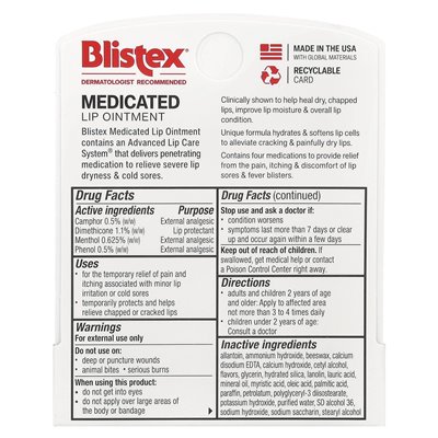Blistex, maść lekarska, 0,21 uncji (6 g)