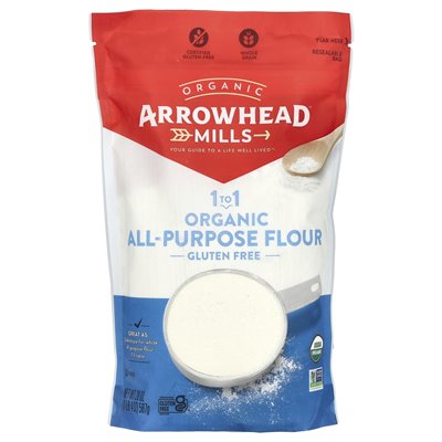 Arrowroot Mills, 1 to 1 Organic All Purpose Flour, Gluten Free, 20 oz (567 g)
