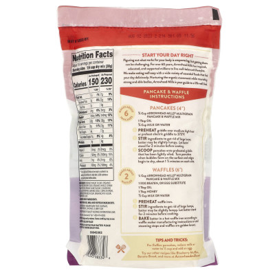 Arrowhead Mills, Organic Multigrain Pancake &amp Waffle Mix, 22 uncje (623 g)