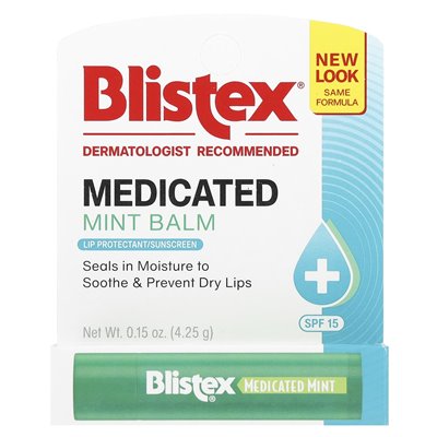 Blistex, lekarski ochrona warg/krem przeciwsłoneczny, SPF 15, mennica, 0,15 uncji (4,25 g)