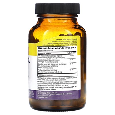 Country Life, Resveratrol Plus, 120 wegańskich kapsułek