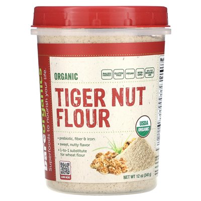 Bareorganics, Bio-Tigernussmehl, 12 oz (340 g)
