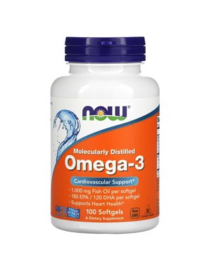 NOW Foods, Omega-3, 2000 mg, 100 Weichkapseln (180 EPA / 120 DHA pro Weichkapsel)
