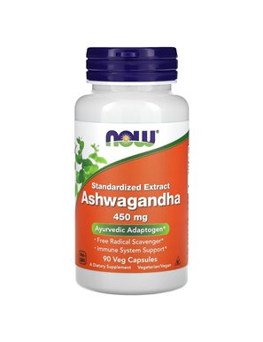 NOW Foods, Ashwagandha, standardisierter Extrakt, 450 mg, 90 Gemüsekapseln