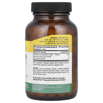 Country Life, Potas, 99 mg, 250 tabletek Country Life, Potas, 99 mg, 250 tabletek