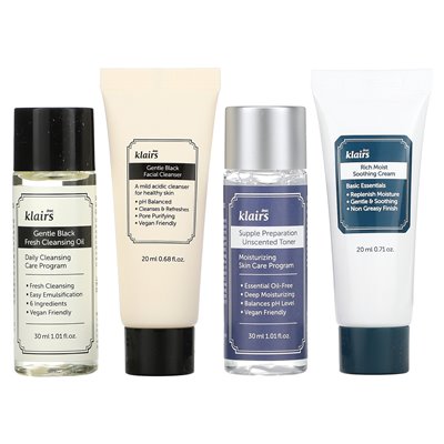 Dear Klairs, Skin Care Trial Set, 4 Piece Set Dear Klairs, Skin Care Trial Set, 4 Piece Set