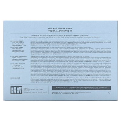 Dear Klairs, Skin Care Trial Set, 4 Piece Set Dear Klairs, Skin Care Trial Set, 4 Piece Set