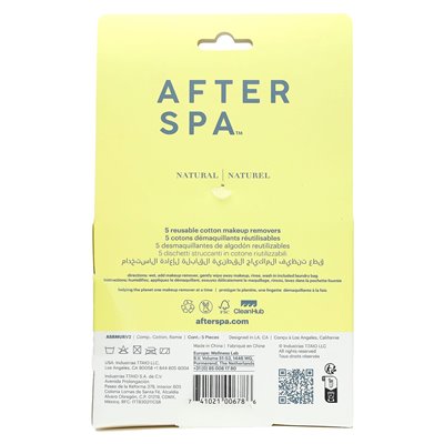 Afterspa, wiederverwendbare Make-up-Pinsel aus Baumwolle + Kulturbeutel, 6-teiliges Set