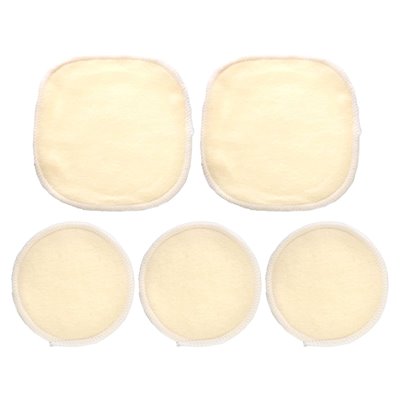 Afterspa, wiederverwendbare Make-up-Pinsel aus Baumwolle + Kulturbeutel, 6-teiliges Set