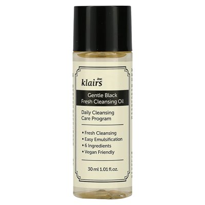 Dear, Klairs, Sanftes schwarzes frisches Reinigungsöl, 1,01 fl oz (30 ml)