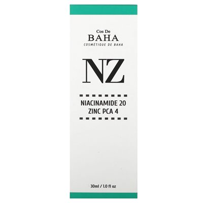 Cos de Baha, NZ, Niacinamid 20 Zink PCA 4, 1 Fl Oz (30 ml)