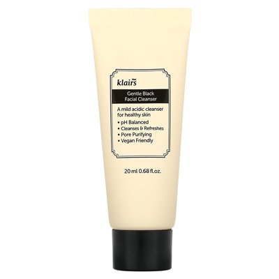 Dear Klairs Gentle Black Facial Cleanser, 0.68 fl oz (20 ml)