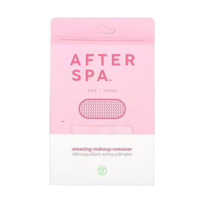 Afterspa, niesamowity zmywacz do makijażu, różowy, 1 tkanina